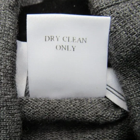 100% Merino Wool Gray Turtleneck Made in Italy Antonella Womens Size L - Picture 7 of 12